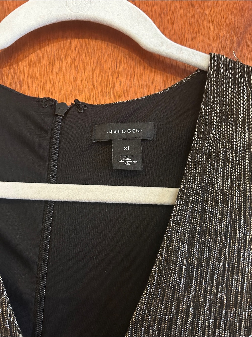 Halogen metallic belted jumpsuit size XL - Picture 3 of 5